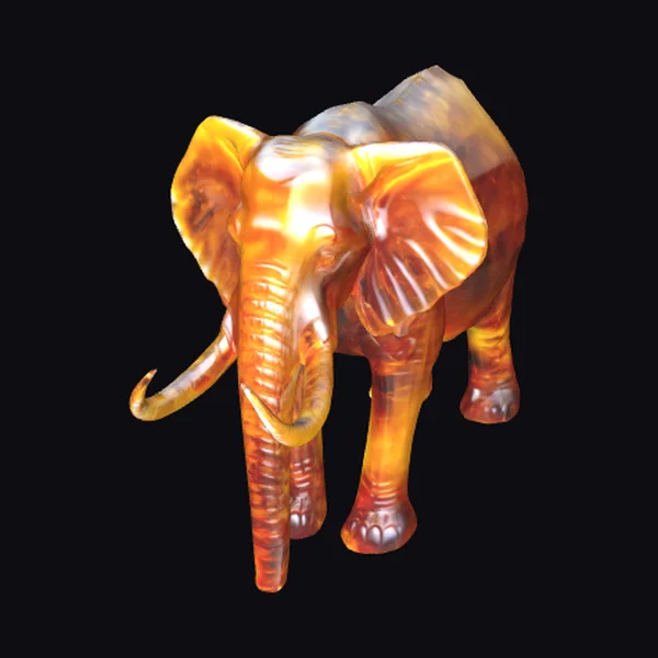Amber Elephant Statue