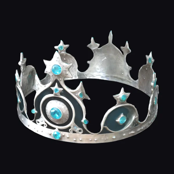 Silver Crown with Stars