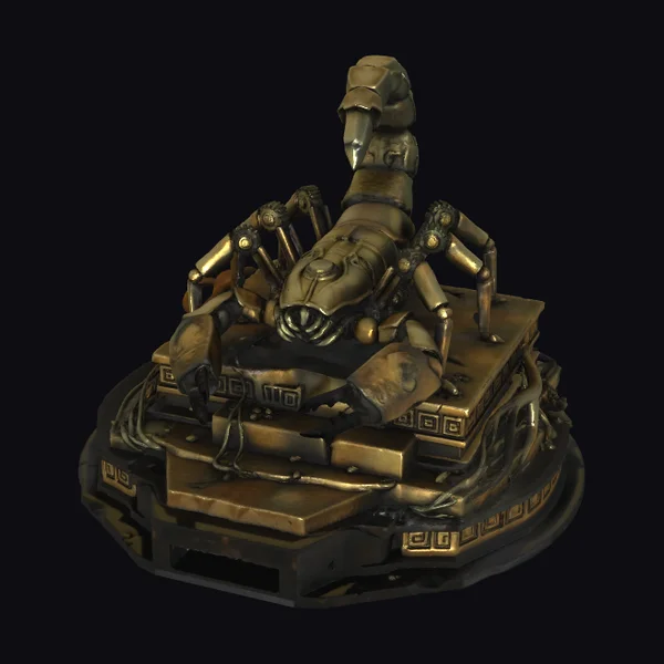 Amber Crowned Scorpion Automaton