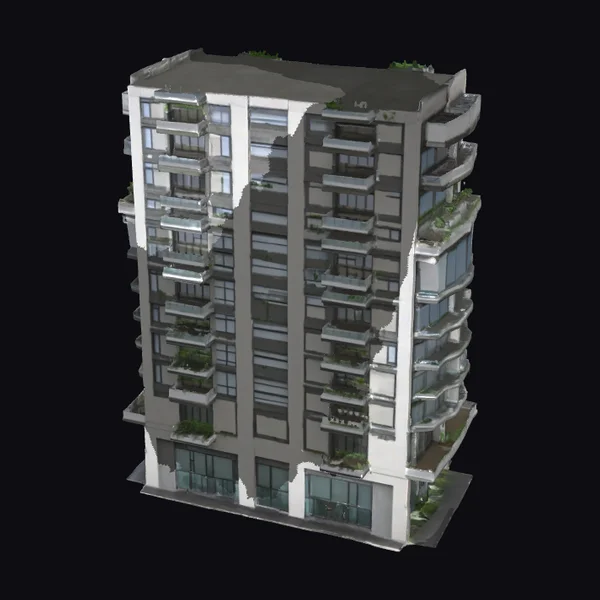 Modern High-Rise Apartment Building