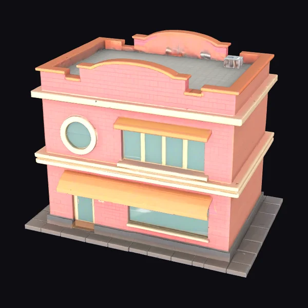 Retro Two Story Building