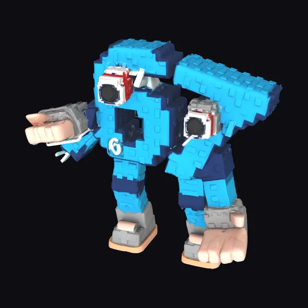 Blocky Robot Figure