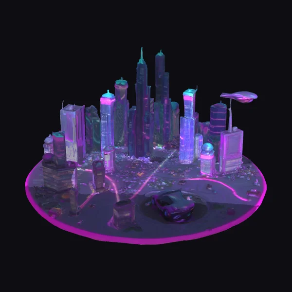 Futuristic Cityscape at Night