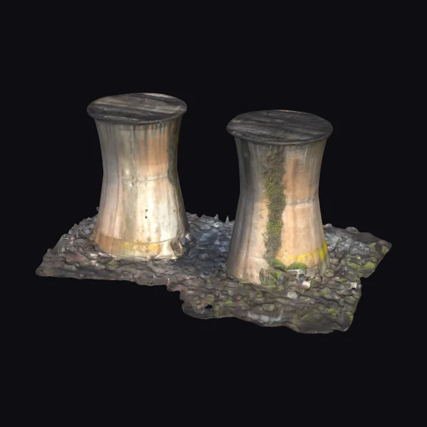 Abandoned Industrial Cooling Towers