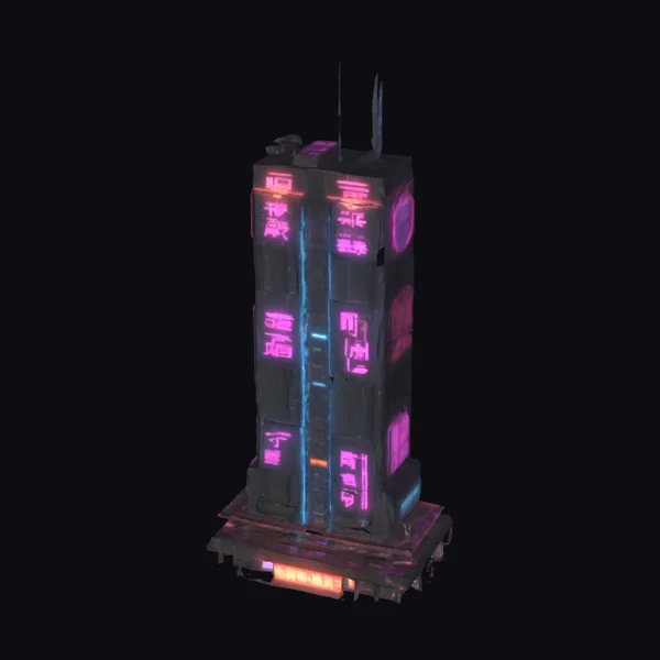 Cyberpunk Skyscraper Tower