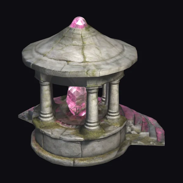 Weathered Stone Shrine Tower
