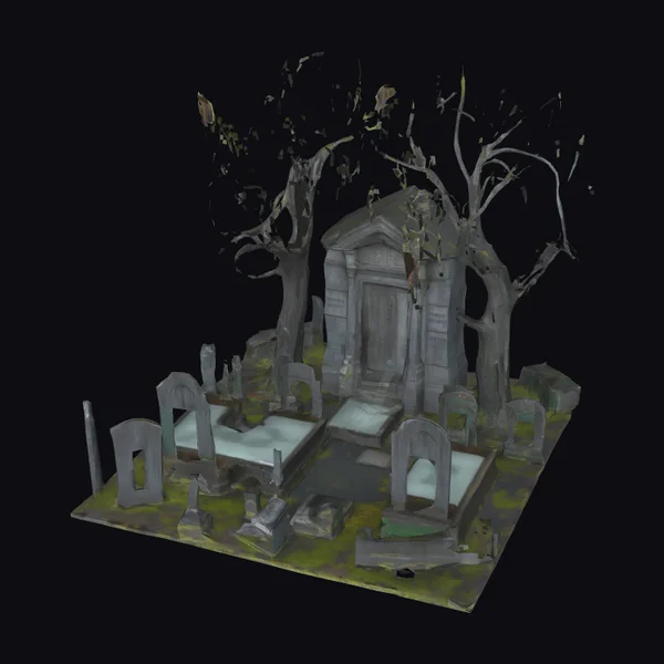 Medieval Graveyard Scene