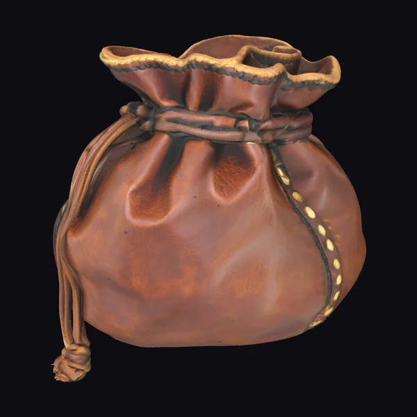 Worn Leather Coin Pouch