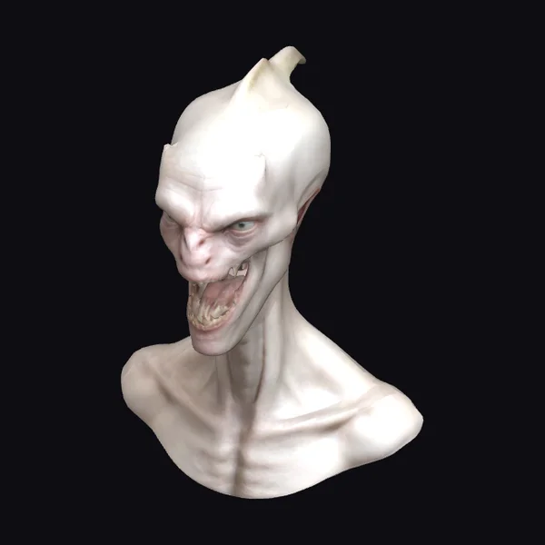 Albino Humanoid Bust