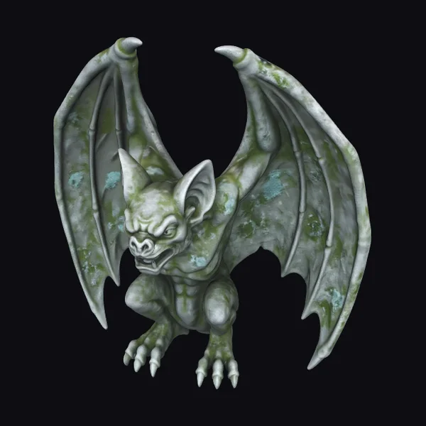 Mossy Bat Gargoyle