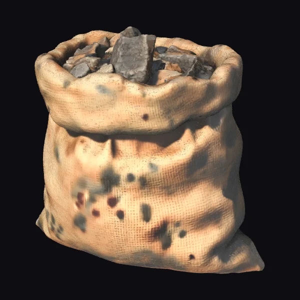 Stone Filled Burlap Sack