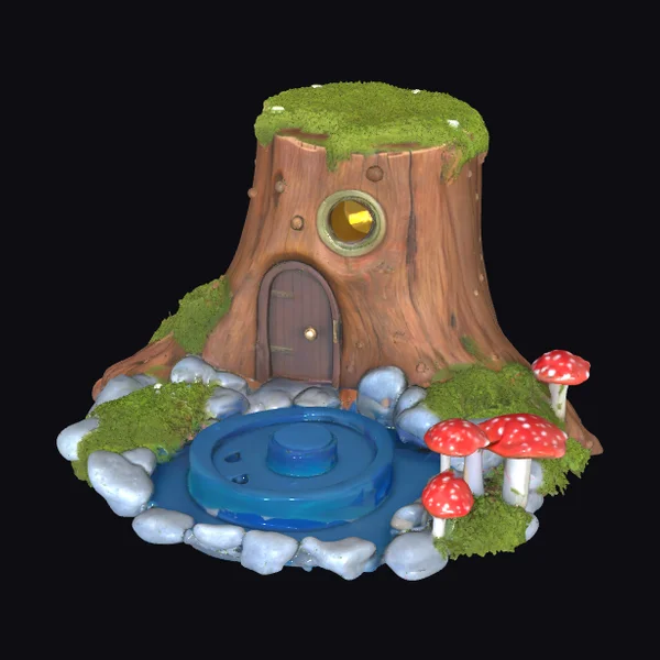 Whimsical Tree Stump House