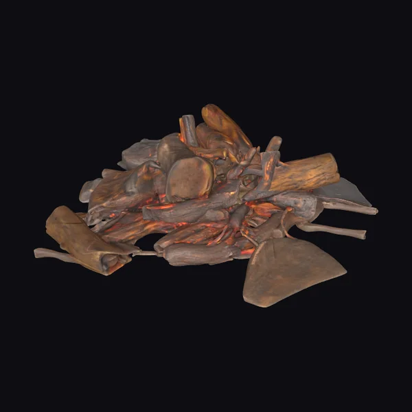 Glowing Campfire Logs