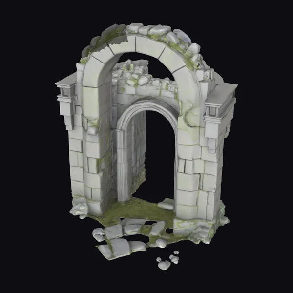 Weathered Stone Ruin Archway