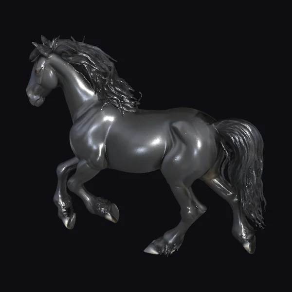 Black Stallion in Motion