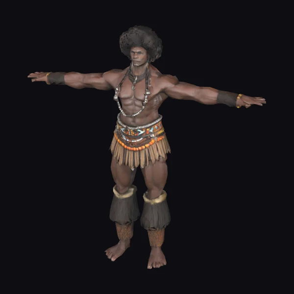 African Warrior T-pose