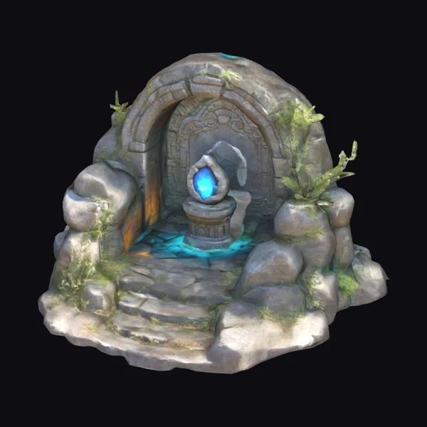 Ancient Stone Ruin Entrance