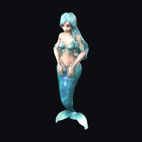 Turquoise Mermaid Portrait