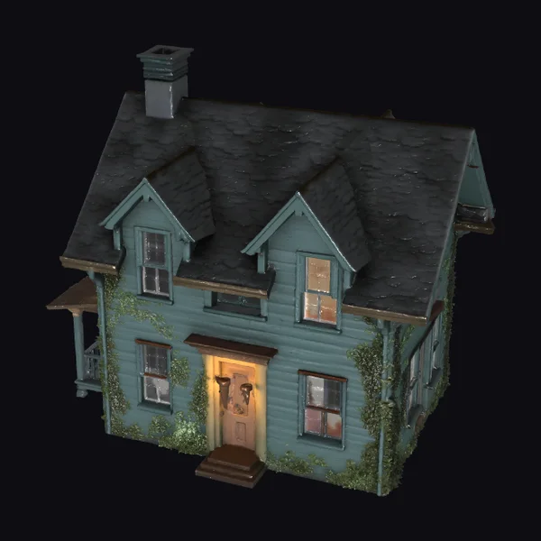 Abandoned House at Night