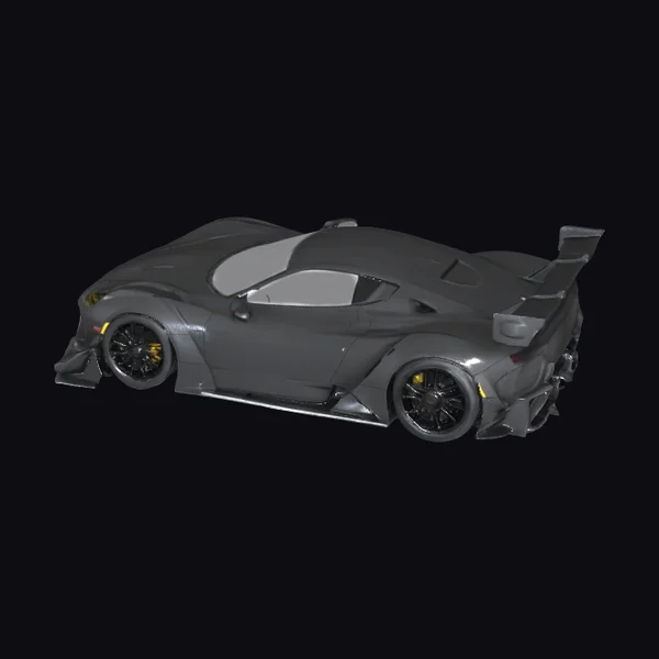 Matte Black Carbon Supercar