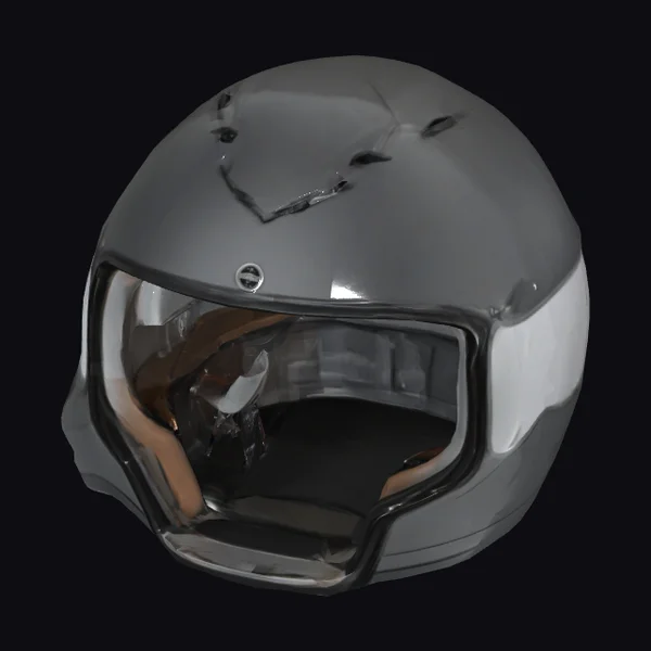 Gray Motorcycle Helmet