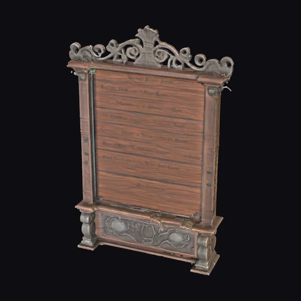 Ornate Wooden Leaderboard Board