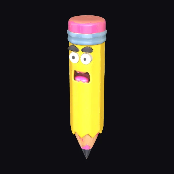 Angry Yellow Pencil