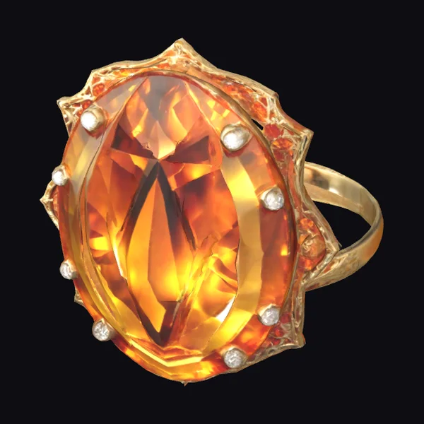 Golden Citrine Ring
