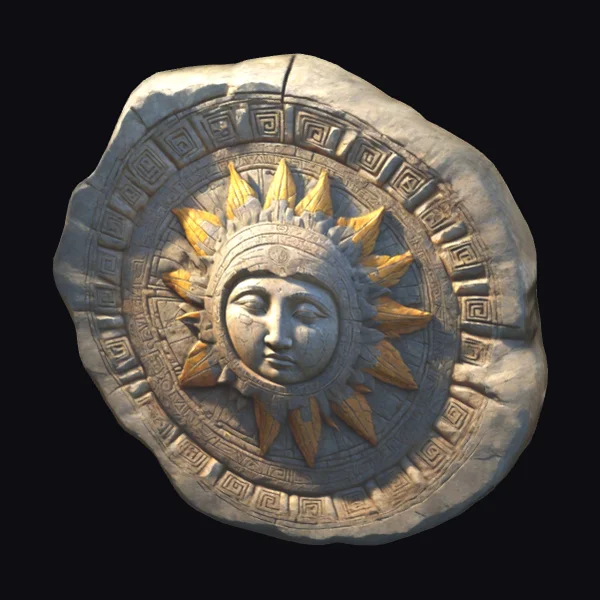 Ancient Stone Sun Emblem