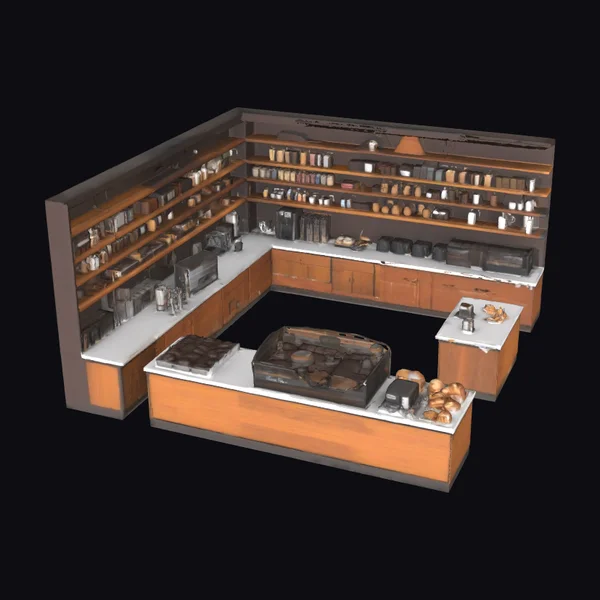 Detailed Coffee Shop Interior