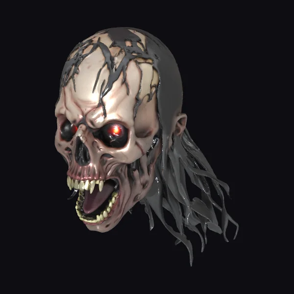Zombie Skull Head