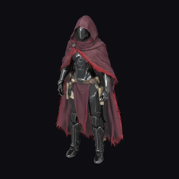 Armored Hunter with Cloak