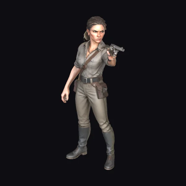 Woman with Explorer Gear