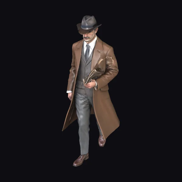 1930s Portuguese Businessman Walking