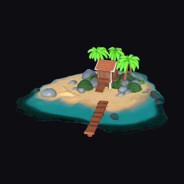 Stylized Island Map