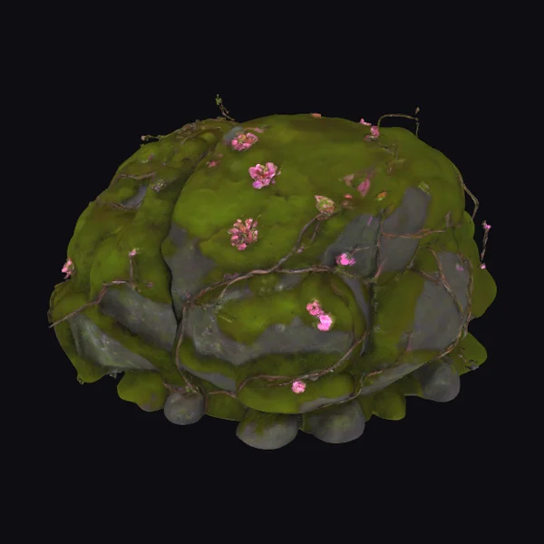 Mossy Enchanted Forest Boulder