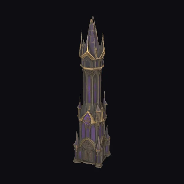 Purple Gothic Spire Tower