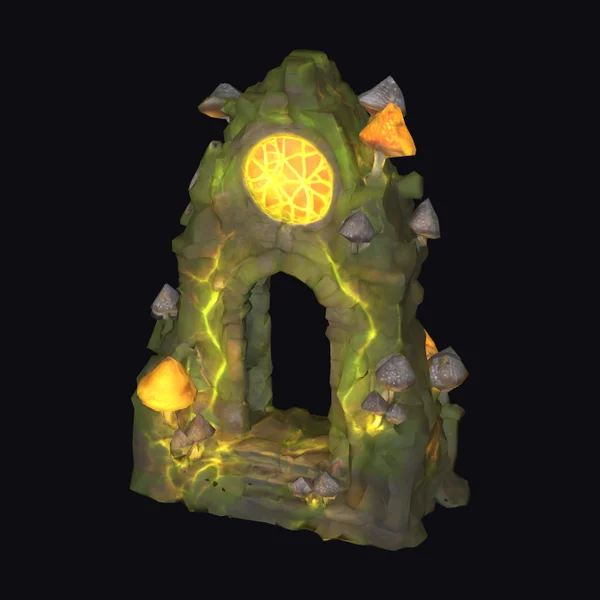 Glowing Fungal Archway