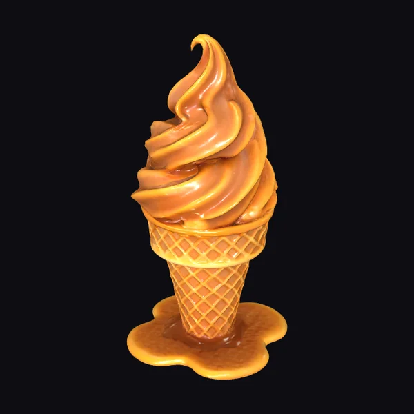 Caramel Ice Cream Cone
