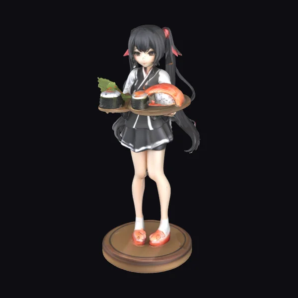 Anime Sushi Server Girl