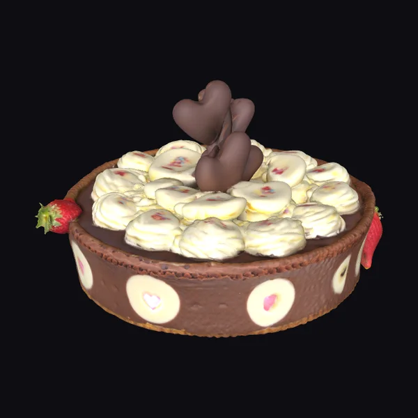 Chocolate Cake with Hearts