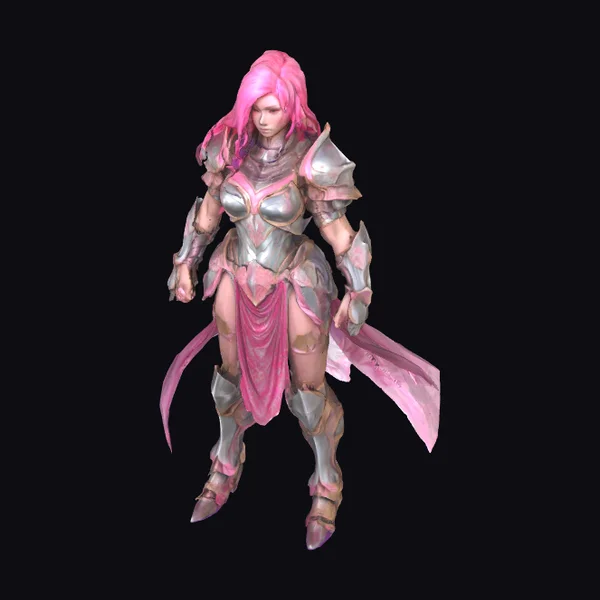 Female Warrior Pink Armor