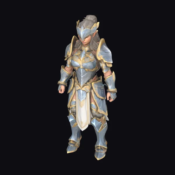 Female Warrior in Fantasy Armor