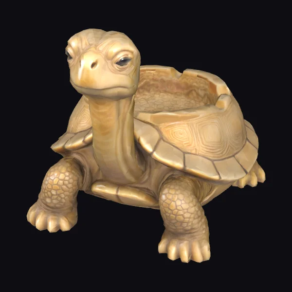 Golden Turtle Ashtray
