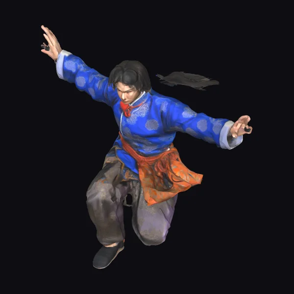 Martial Arts Stance Figure