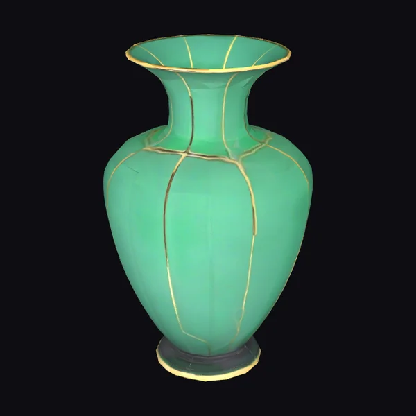 Green Art Deco Vase