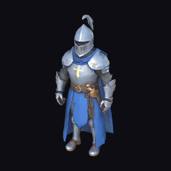 Medieval Knight in Blue
