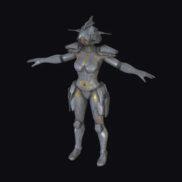 Cyborg Female Metal Suit