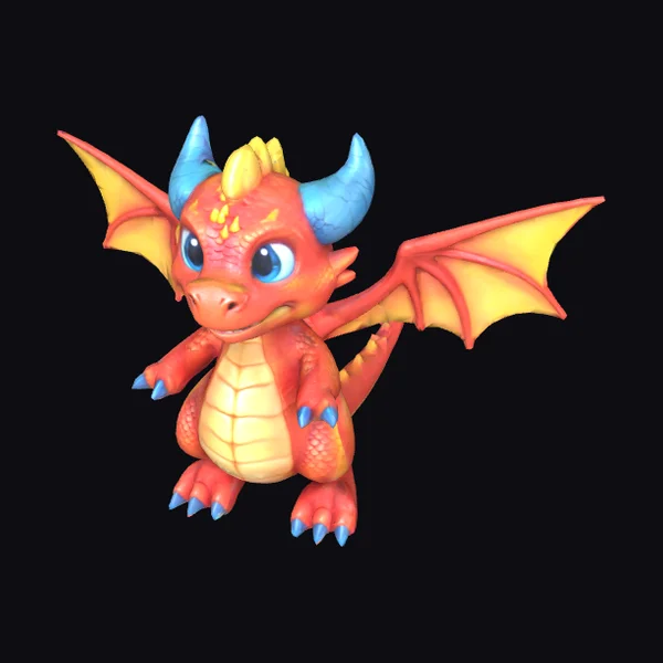 Cute Pixel Art Dragon