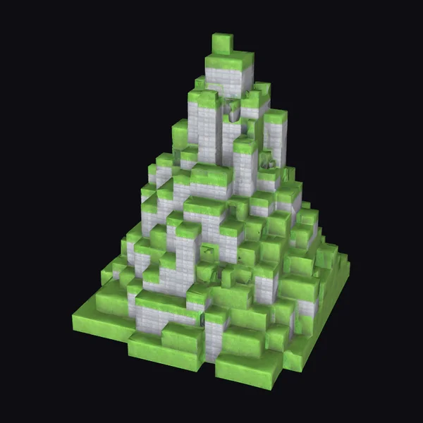 Tall Green Block Mountain